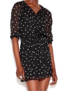 Bar III Polka Dot Printed Tunic Mini Dress